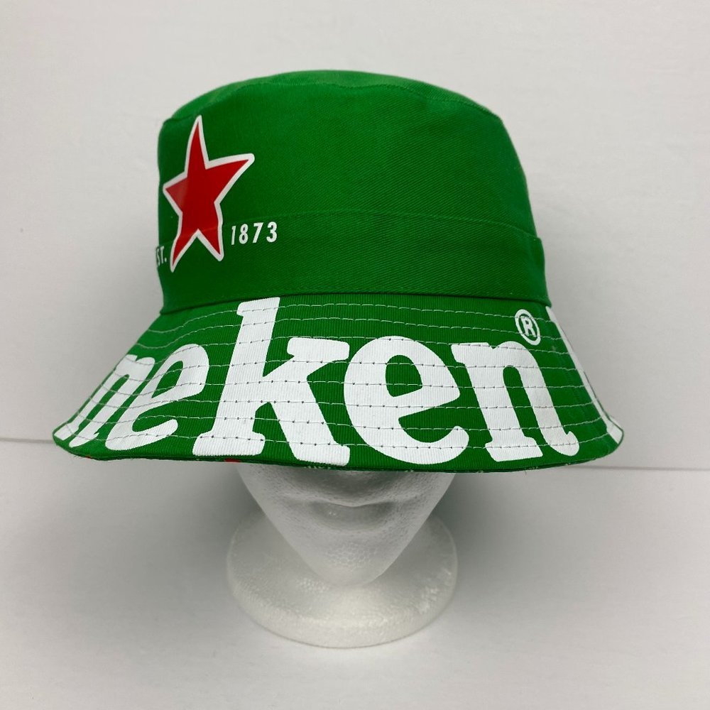 NWOT Heinekin Beer Bucket Hat Green Cotton